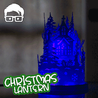 Natale lampada am media Casa decorazione luce candela villaggio lanterna casa 3d print model - Mito3D