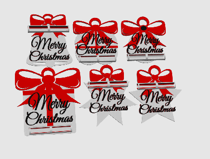 christmas love letter money cash ornament Various present christmas holly ornament quick simple easy rott3d xmas cash money letter love bell marry decoration collectible  3d print model - Mito3D