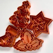 christmas markers cutters kitchen cut cookie cutter sweet cake 3d print model - Mito3D