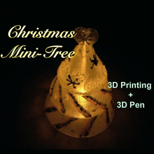 Natale mini albero 3d stampa penna 3dpen candela decorazione arredamento guidato allegro 3d print model - Mito3D