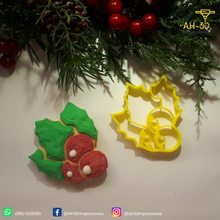 christmas mistletoe cookie cutter cookiecutter bake kitchen tool utensils fondant biscuit sharp baking weihnachten xmas 3d print model - Mito3D