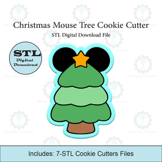 Noel fare ağaç kurabiye kesiciler stl dosya ev 3d print model - Mito3D