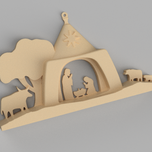 Natale Natività scena pugliese trullo gadget decorazione natale 3D print model - Mito3D