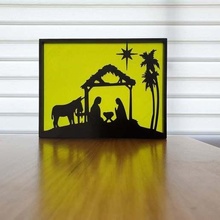 Natale Natività silhouette arte ornamento Gesù noel natale 3d print model - Mito3D
