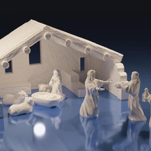 christmas nativity home jesus xmas maria creche XMAS, 3d print model - Mito3D
