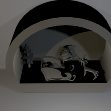 ornamento di natale casa animali santa claus slitta 3d print model - Mito3D