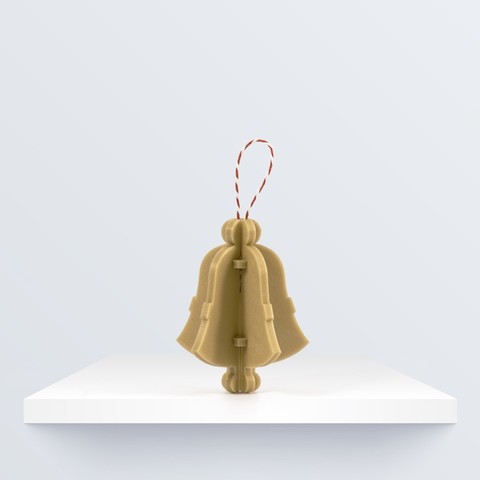 christmas ornament bell bq home embellishment adornment 3D print model - Mito3D