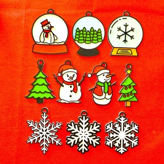 Natale ornamento kit 1 decorazione murale santa pupazzo neve fiocco palla abete renna regalo 3d print model - Mito3D