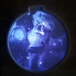 christmas ornament lithophane lithophanie fir tree lamp light ball decoration 3d print model - Mito3D