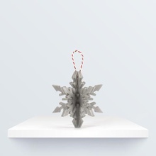 ornamento de la navidad del copo nieve casa adorno el 3d print model - Mito3D