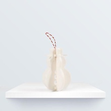 ornamento di natale pupazzo neve casa abbellimento adorno navidad fiocco 3d print model - Mito3D