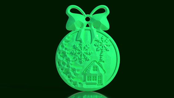 Natal enfeite versão ii casa decoração esfera árvore festivo brilho ornamentação vermelho verde prata ouro cintilante Projeto decorações brilhante tradição 3d print model - Mito3D