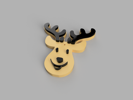 christmas ornaments reindeer Home suspension decoration noël fir 3d print model - Mito3D