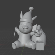 christmas pikachu pokemon anime character santa decoration 3d print model - Mito3D