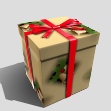 christmas present various ribbon bow package yuletide yule xmas gift 3d print model - Mito3D