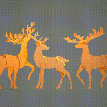 Navidad reno montable fácil niños juguete alegre apoyo srt oro bonita Galleta decoración casa decoraciones felicidad 3d print model - Mito3D