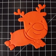 christmas reindeer cookie cutter 3d print model - Mito3D