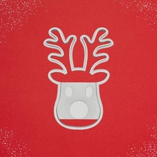 christmas reindeer cutter cookie cutting cookies santa claus merry parties ginger bells 3d print model - Mito3D