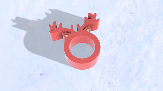 christmas reindeer napkin holder - easy-to-print table decoration Home #christmas 3d print model - Mito3D