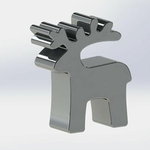 christmas reno reindeer 3d print model - Mito3D