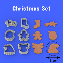 Weihnachten einstellen Plätzchen Fondant Cutter Fontant Teig 3d print model - Mito3D