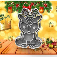 christmas shearing cutters parties santa claus tree reindeer snow holidays house celebration 3d print model - Mito3D