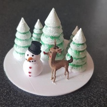 navidad nieve globo insertar casa decoración 3d print model - Mito3D