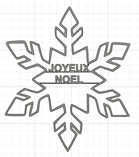 christmas snowflake decoration Home flake noel holly merry fete snow 3d print model - Mito3D