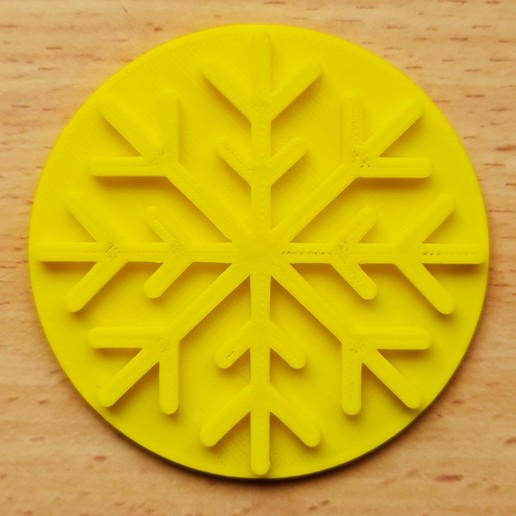 Navidad copo nieve estampadora Galleta cortador 3D print model - Mito3D