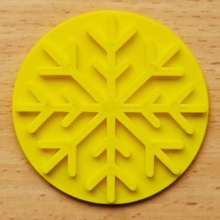 christmas snowflake embosser cookie cutter 3d print model - Mito3D