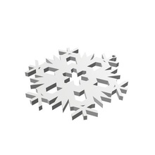 christmas snowflake ornament 4 home 3d print model - Mito3D