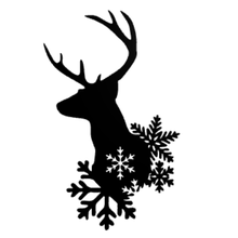 christmas snowflake reindeer wall decor art decoration 2d winter ornament gift 3d print model - Mito3D