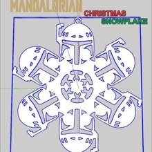 Natale fiocchi neve mandalorian decorazioni pacco vacanze alberi ornamento Guerre stellari bobafet 3d print model - Mito3D