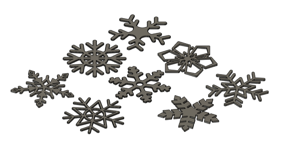 Noël flocons neige décoration noel flocon sapin 3d print model - Mito3D