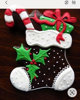 Navidad calcetín Galleta cortador hogar casa galletas cookiescutter 3d print model - Mito3D