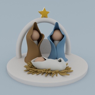 christmas special - crib baby jesus Art xmas snowman snow santa art cute decoration homedecor toy no support 3d print model - Mito3D
