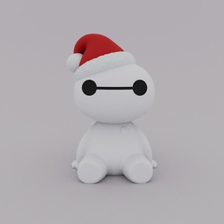 Natale speciale carina baymax arte natale pupazzo neve santa decorazione Home decor giocattolo portachiavi supporto 3d print model - Mito3D
