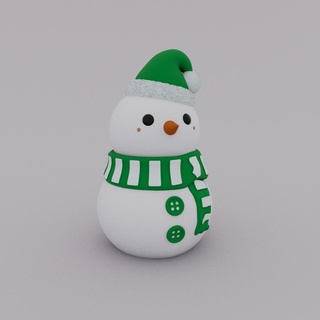 Weihnachten Besondere Schneemann 04 Kunst Schnee Santa niedlich Dekoration Wohnkultur Spielzeug Schlüsselbund Unterstützung 3d print model - Mito3D