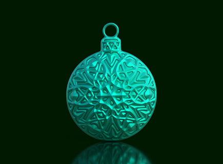 christmas sphere - festive elegance ii Home bow thematic spheres ornament decoration bright ornate collection tradition style holiday spirit celebration variety colorful creativity design joy 3d print model - Mito3D