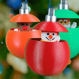 Noel küreler mümkün mafsallı olmadan parantez Sanat dekorasyon süs aziz Reno kar katır küre ağaç 3d print model - Mito3D