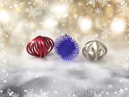 Noel küreler ağaç dekorasyonlar aziz dekorasyon 3d print model - Mito3D
