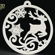 Natale sfere 2 6 disegni decorazioni palle renna re stelle impostato of palla 3d print model - Mito3D