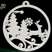 christmas spheres 6 designs decorations balls reindeer with the kings stars set of ball pack 3d print model - Mito3D