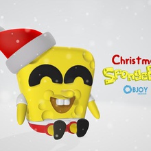 christmas spongebob objoy creation game cute decoration fun kawaii santa squarepants 3d print model - Mito3D