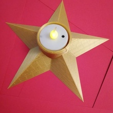 christmas star noel decoration candle 3d print model - Mito3D