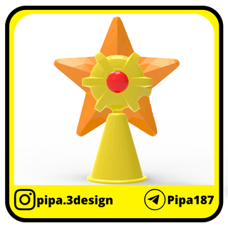 Navidad estrella Staryu ornamento Santo pokemon pokebolas pokebola ligero familia juguetes toque 3d print model - Mito3D