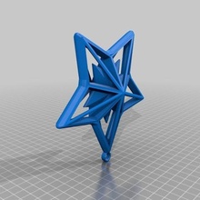 Weihnachten Star etoile Sapin Anneaux Dekor 3d print model - Mito3D