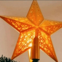 Navidad estrella ligero soporte copa árbol superior 3d print model - Mito3D