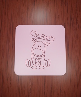 christmas stencil reindeer 1 reno rudolf saint sled gifts children cookies sublimation venture arket sales undertakes 3d print model - Mito3D