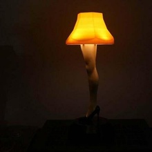 christmas story leg lamp - biggerized a fragile italian led decor 3d print model - Mito3D